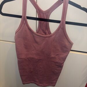 Lulu Ribbed Mauve Tank Top